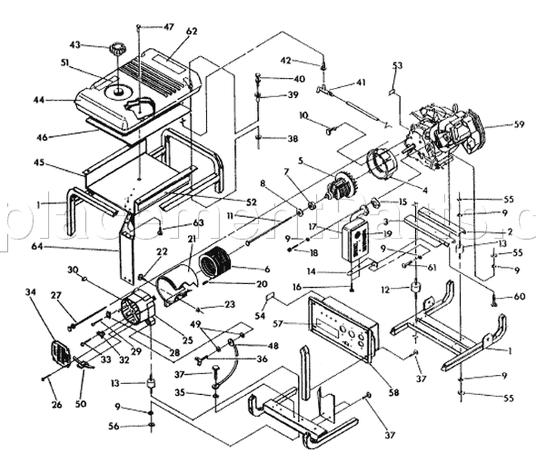 Page B Diagram and Parts List for 9795-0  Briggs and Stratton Generator